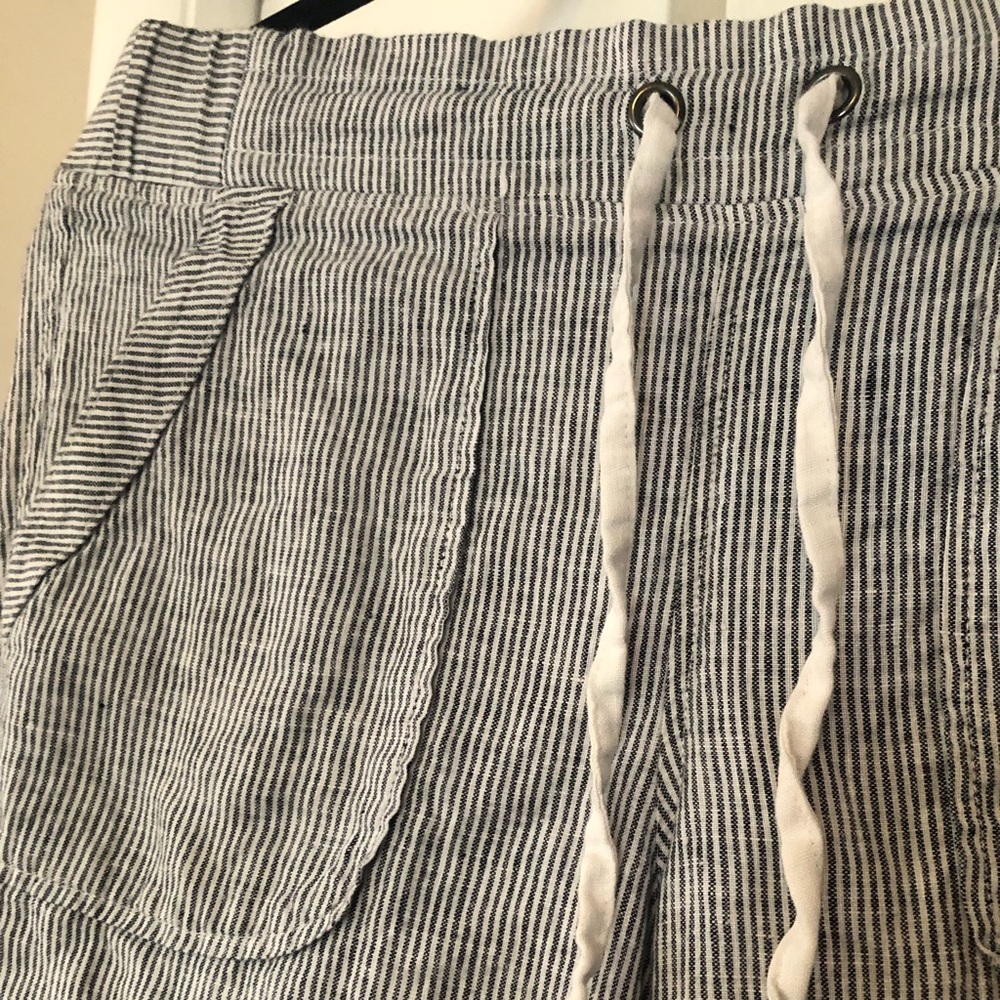 Athleta Striped Linen pants